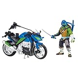 Teenage Mutant Ninja Turtles Movie 2 Out Of The Shadows Leonardo With Motorcycle Vehicle With Figure