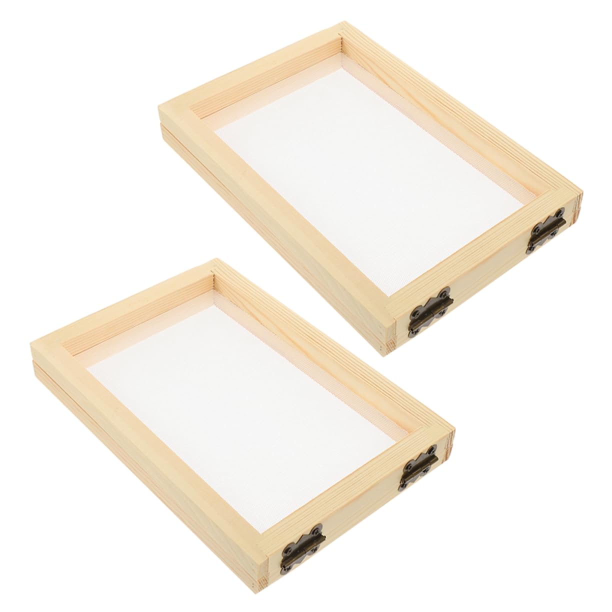 STOBOK Pine Wood Paper Making Frame Kit 7X5 Inch Wooden Mould and Deckle for DIY Handmade Paper Craft Projects and Wood Frame Arts