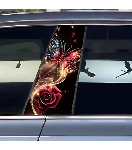 Peugeot 207 5-Door Hatchback B-Pillar Exterior Textured Vinyl Decals – Pair