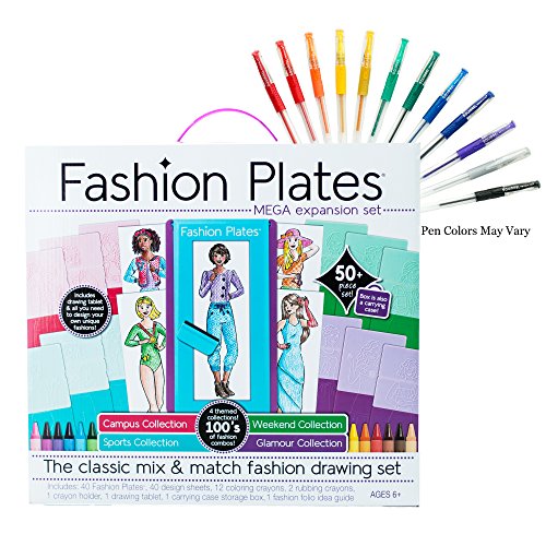 Squirrel Products Fashion Plates Mega Design Set with Gel Pens