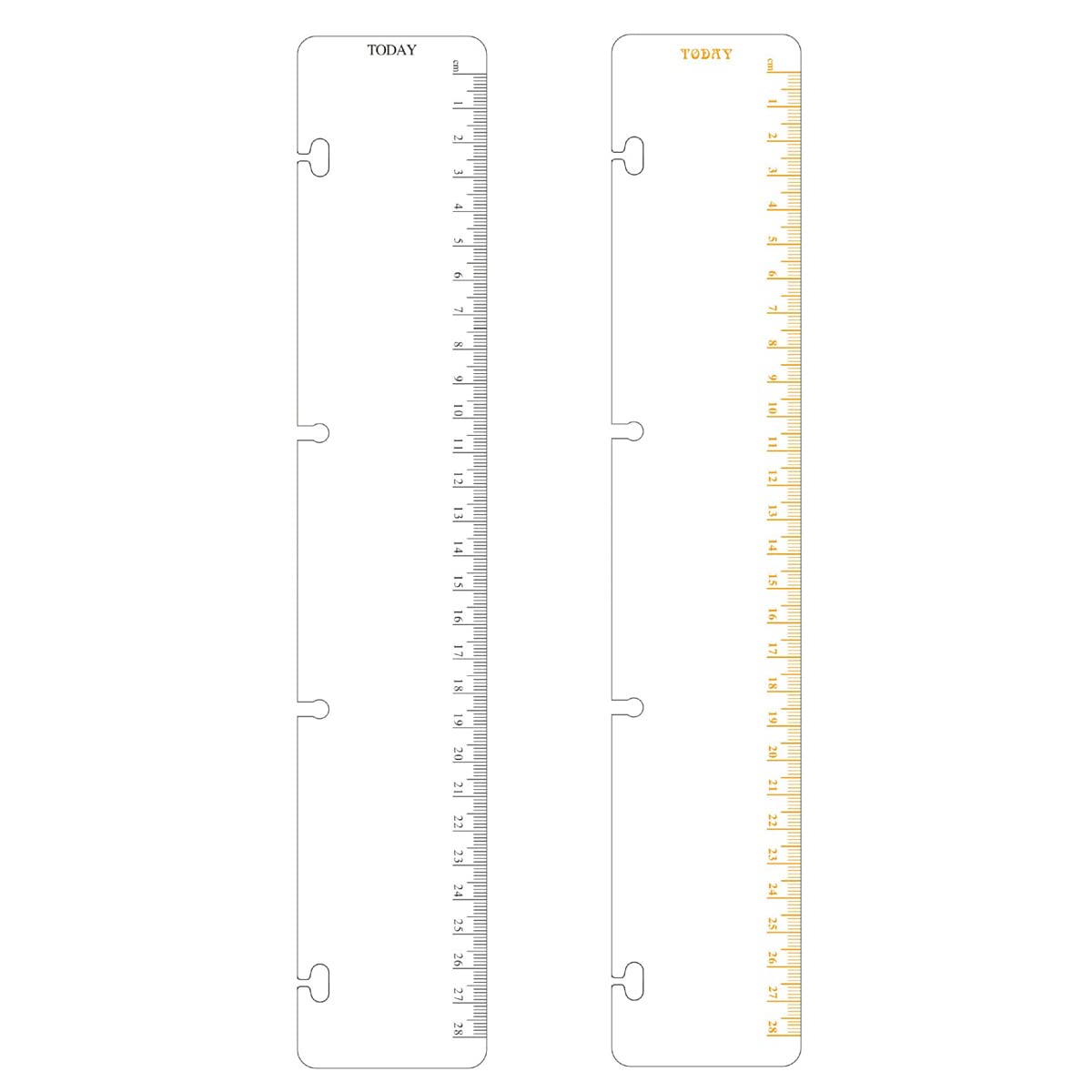 D Ring Binder Accessory Punched Binder Pockets Divider Ruler Tab Index (GRuler,A4)