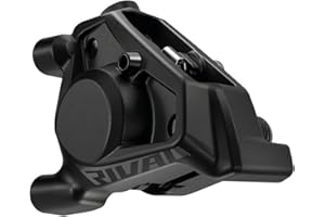 SRAM Rival AXS E1 Flat Mount Disc Brake Caliper Assembly (No Hose) – Front/Rear, Black, 2-Piece with Brake Pads