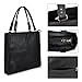 Tote Handbags,Women Work Handbag Fashion PU Leather Tote Bag by Sunny Snowy (8018-black-N)