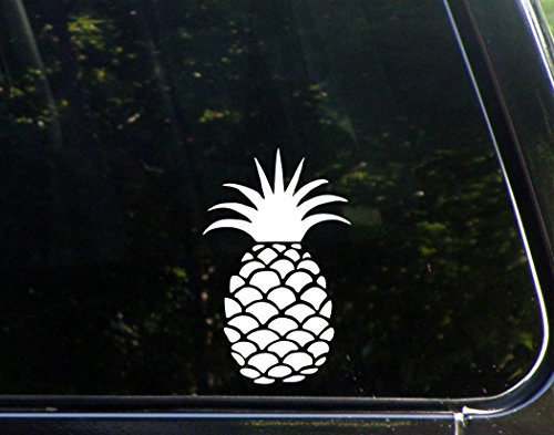 Pineapple - 4"x6" - Vinyl Die Cut Decal / Bumper Sticker For Windows, Trucks, Cars, Laptops, Macbooks, Etc.