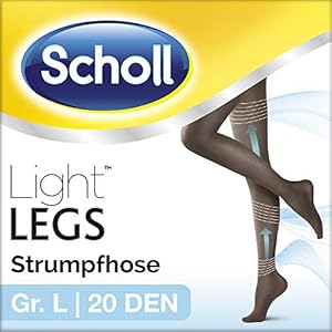Scholl Light Legs panty voor dames, met compressiefunctie en anti-loopmeshtechnologie in L, transparante, zwarte…