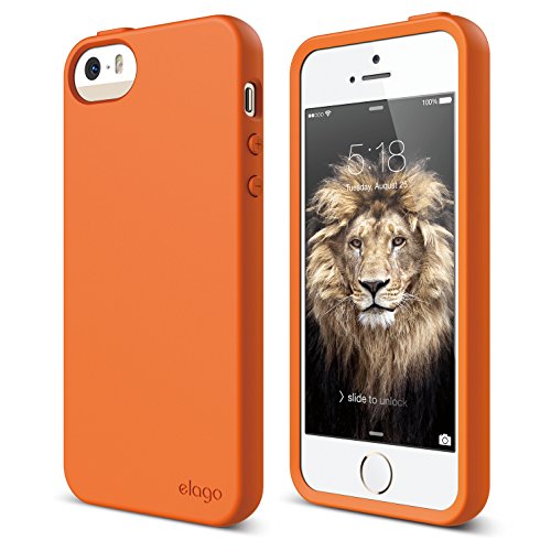 iPhone SE case, elago [Flex][Orange] - [Robust TPU][Shock Absorbing][Cushioned] - for iPhone SE/5/5S