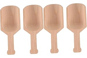 ABOOFAN 4pcs Wooden Measuring Spoons Bath Salt Tea Leaf Scoops Wooden Spoons for Home