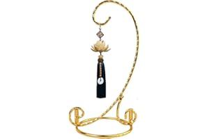 Elegant Ornament Display Stand & Flower Holder, Decorative Shelf for Home, Office, Wedding Decor (Gold Threaded)