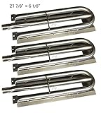 Hongso SBE481 (3-pack) Stainless Steel Center-fed Pipe Burner Replacement for Select Viking Gas Grill Models, Viking VGBQ300T, Viking 316-911, VGBQ4103RT, VGBQ410T, 15481 (21 7/8