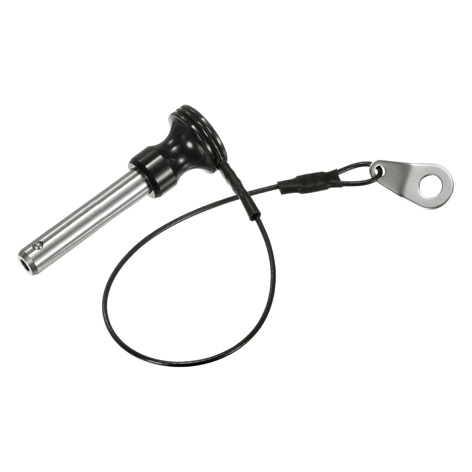 M METERXITY Ball Locking Pin, 5/16" [8mm] Dia., 1-7/32 [31mm] Usage Length Push-Button Quick Release Pins W Lanyard Cable for Speaker/Aviation/Gym/Machine [304 Stainless Steel]