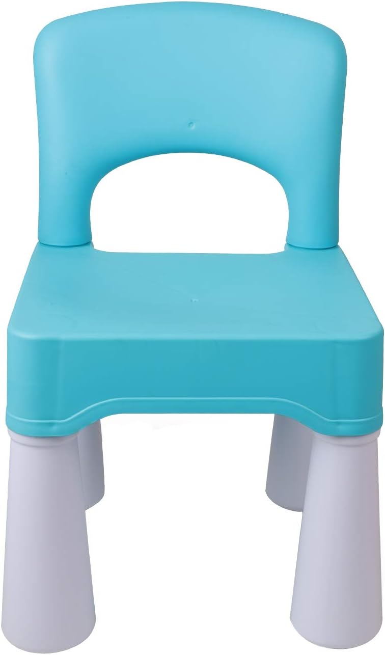 burgkidz Plastic Kids Chair, Durable and Lightweight, 9.3" Height Seat, Indoor or Outdoor Use for Boys Girls Aged 2+, Blue