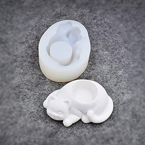 Silicone Mold Cat Shape Flower Pot Molds Concrete for Succulent Plant Flower Pot
