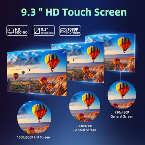 Écran Portable sans Fil 10.26" CarPlay Voiture avec 2,5K Dashcam & 1080P Caméra de Recul, Ecran Carplay MirrorLink, Navigation GPS, Siri G00gle Assistant Vocal, Bluetooth, FM, Aux, 64G TF Carte