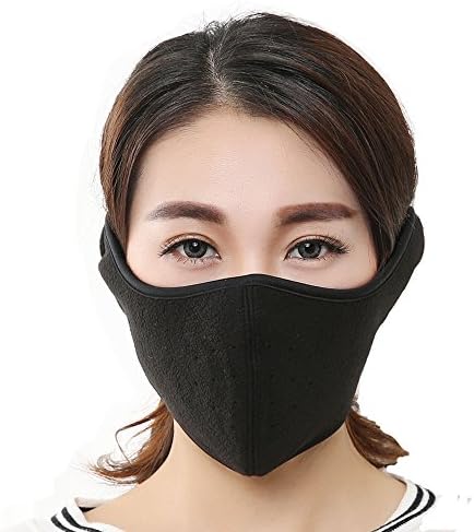 KAPOSEV Mouth Mask Warmer Cotton Fleece Mask Anti Dust Face Muffle Mask for Men Women Boy Kids,Full Ears Protection for Ski Bicycle Motorcycle