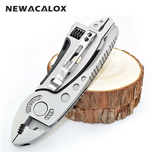 Click Here to See More Images NEWACALOX Multitool Pliers Pocket Knife Screwdriver Set Kit Adjustable Wrench Jaw Spanner Repair Survival Hand Multi Tools Mini
