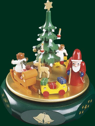 Rudolphs Schatzkiste Spieluhr Spieldose Weihnachtsträume Spielwerk Seiffen 17 cm Erzgebirge NEU