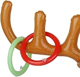 YAAVAAW Christmas Ring Toss Games 2 Reindeer Antler Hat 8 Rings Indoor view 4