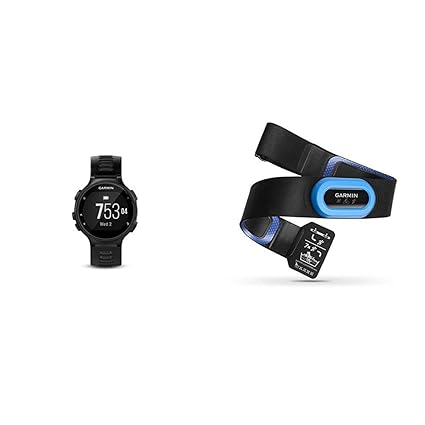 Garmin Forerunner 735XT, Multisport GPS Running Watch with Heart Rate, Black/Gray Bundle with Garmin HRM-Tri Heart Rate Monitor