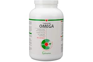 Vetoquinol Triglyceride Omega 3 Supplement for Large Dogs, Dog Fish Oil Supplement with EPA and DHA, Promotes Skin, Coat, Joint, and Immune Health, Omega 3 Fish Oil for Dogs 60lbs or More, 250ct