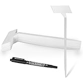 KINGLAKE GARDEN Outdoor Plastic Plant Labels 30 Pack 11.8 inch Outdoor Waterproof Sturdy Nursery Garden Markers, Plant Markers for Herbs, Flowers, Vegetable, Plant