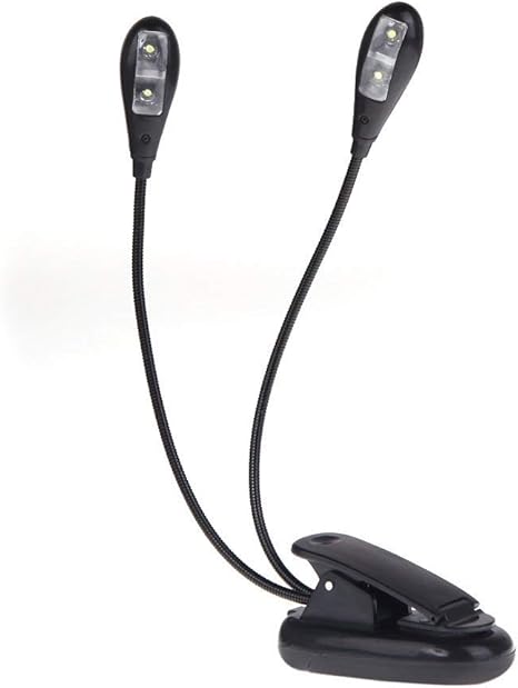 luz de libro recargable con doble cabezal tamano mini lampara led de lectura con clip 5 configuraciones de brillo para lectura nocturna dormitorio