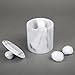 Luxury Hand-Carved Natural Marble Storage Jar – Heavy-Duty Container for Cotton Balls, Swabs, Jewelry and Spices, Made from Taiwan Yushan Stone, Chemical-Free and Elegant, Off-White