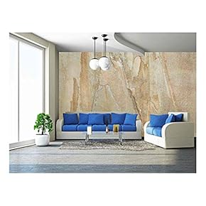 Texture Background of a Flat Yellow and Gray Slate Rock Tile - Removable Wall Mural | Self-Adhesive Large Wallpaper - 66x96 inches
