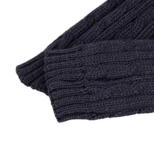 Long Fingerless Gloves,Morecome Winter Wrist Arm Hand Warmer Knitted Mitten (Gray)
