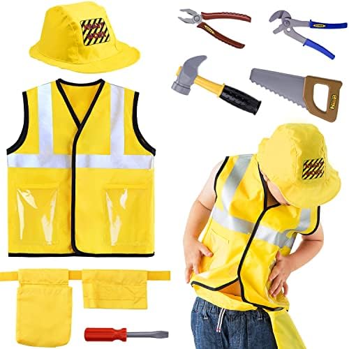iPlay, iLearn Construction Worker Costumes for Boys, Toddler Dress Up
