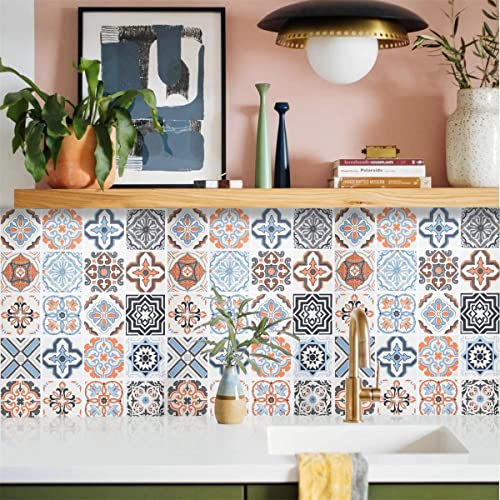 Orainege Boho Wallpaper Peel and Stick Backsplash Bohemian Tiles ...