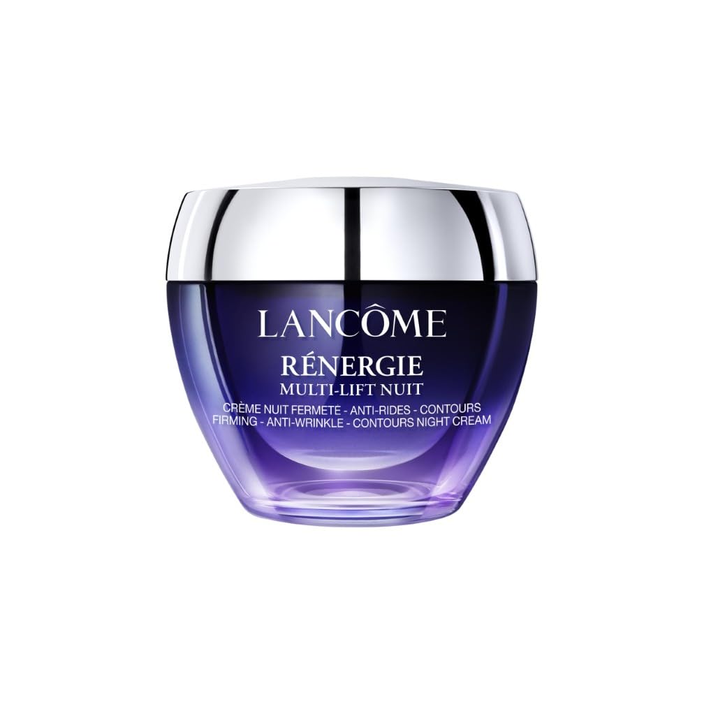 Lancôme Rénergie Multi-Lift Night Cream, Anti-Ageing, Firming and Replenishing Overnight Moisturiser for Face and Neck with Hyaluronic Acid, Biotech Linseed Extract and 6 Restorative Lipids, 50ml