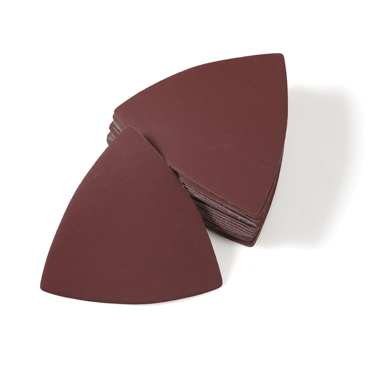 LEONTOOL 30 Pcs 3-1/8 Inch (80mm) Triangular Hook & Loop Oscillating Multitool Sanding Pads Triangle Sanding Pads 2000 Grit No Hole Triangle Sandpaper Detail Sander Sandpaper for Wood Metal Polishing