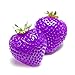 C-Pioneer 100pcs Rare Giant Colorful Strawberry Seeds Delicious Home Garden Fruit Plant (Purple)