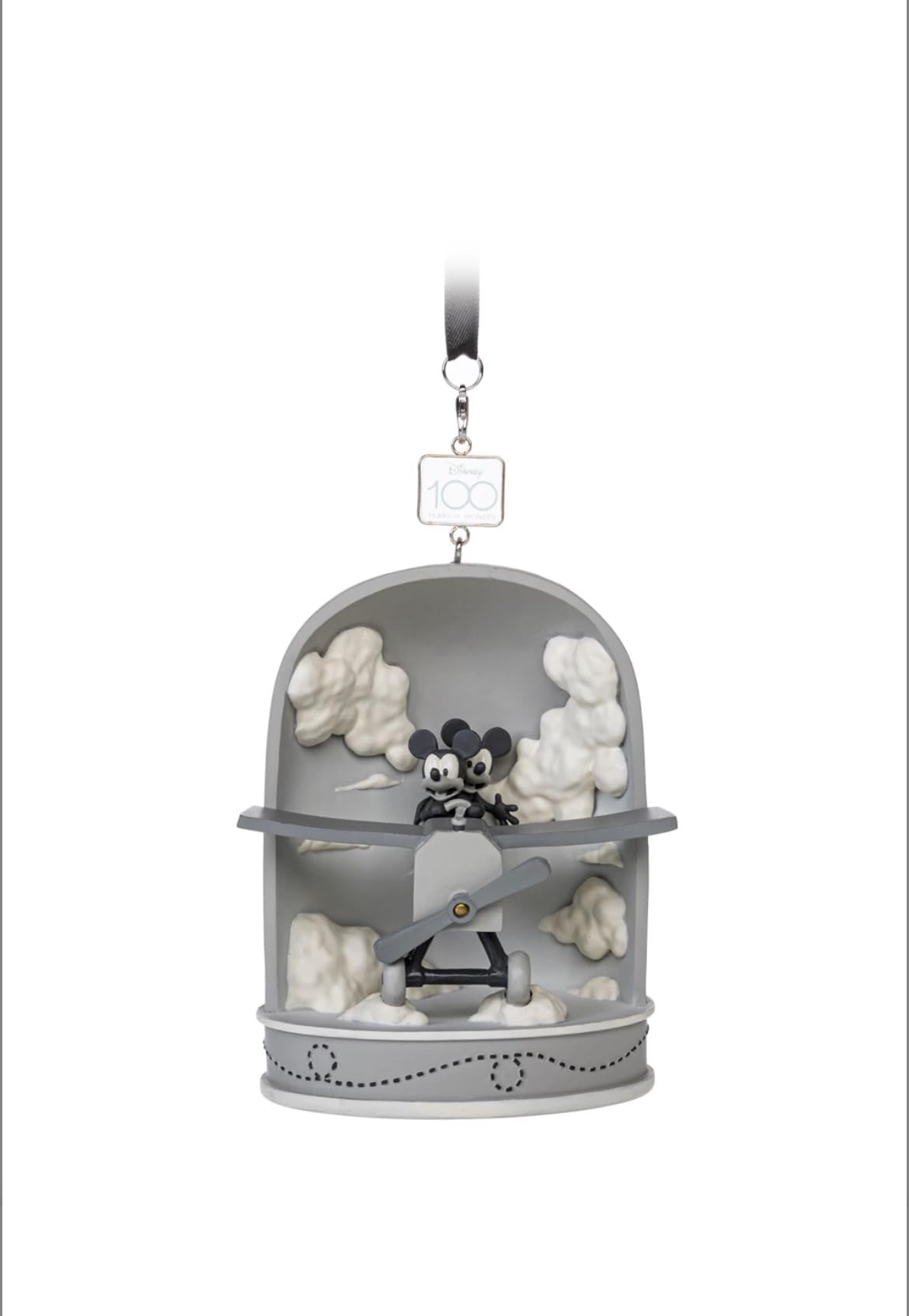 Mickey and Minnie Disney100 Eras Sketchbook Hanging Ornament, Plane Crazy