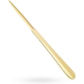 MUSROD 9" Golden Metal Letter Opener with Minimalist Design, Safe Double Edge Blades, Anti-Fingerprint Long Handle, Mail Opener Paper Knife Tool Envelope Opener