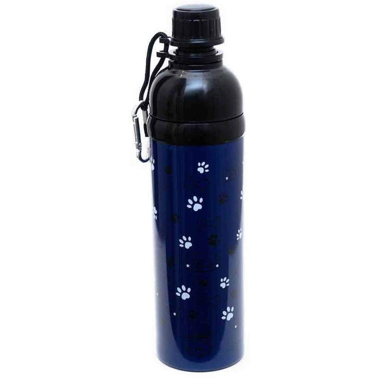 Long Paws Blue Dog Water Bottle Portable Stainless Steel Travel Water Flask For Walking Hiking & Outdoor Activities - Large - 750 ml