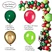 Christmas Balloon Garland Arch Kit 16Ft Length 110pcs Green Red Fresh Green Gold Color Balloons for Kids Xmas Home Holiday New Year Party Backdrop Decorations
