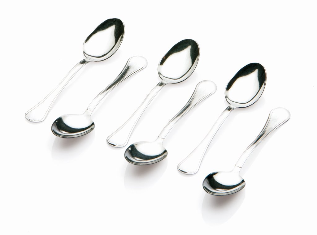 Tredoni 6 Original Small Sugar Espresso Coffee Spoons - Italian Stainless Steel Cutlery (6)
