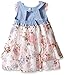 Bonnie Jean Girls' Chambray To Printed Floral Clip Dot Dress