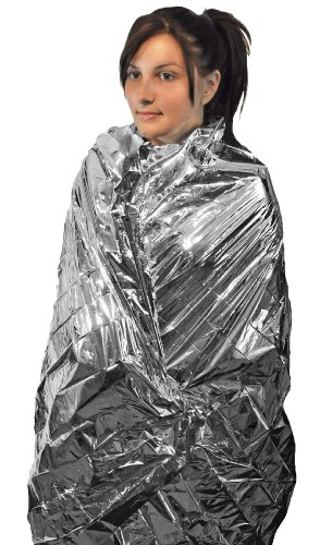 Grizzly Gear Emergency Thermal Blankets (4 Pack) Folds to 52" X 84"