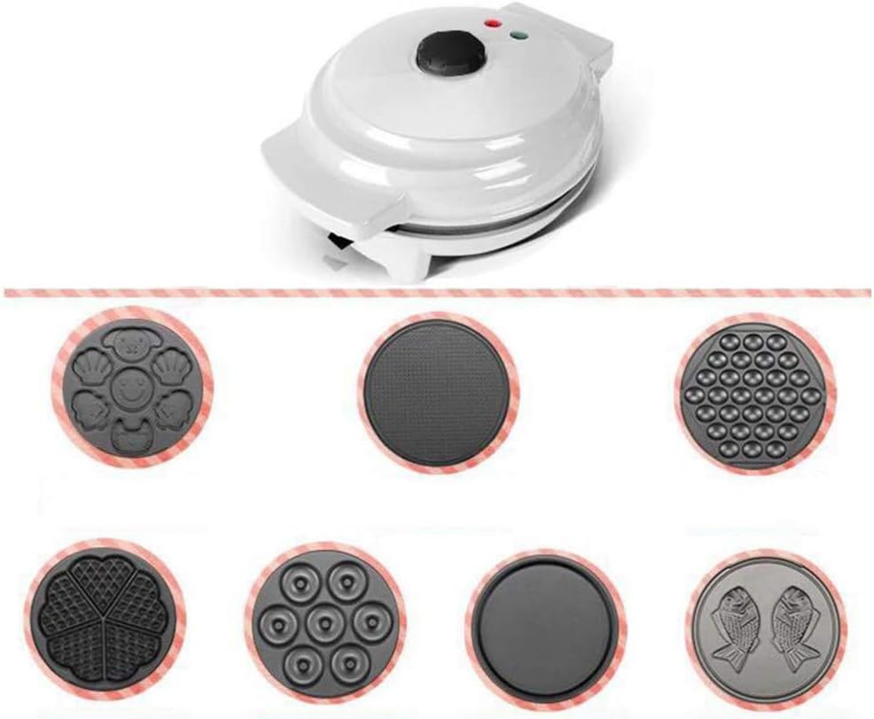 Waffle Maker, Donut Maker Mini Cake Makers Pizza Maker Multifunction Household Various Baking Plate Making Kinds of Food-grayD 26x22.5x12.5cm(10x9x5inch)