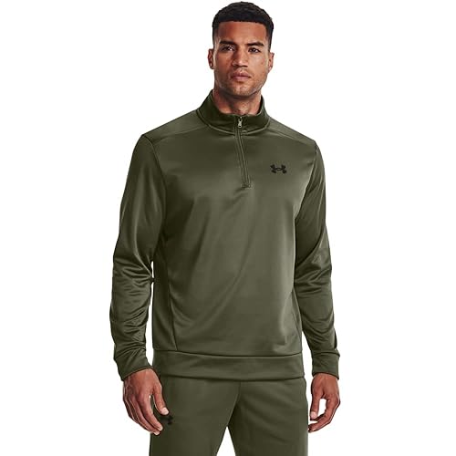 Under Armour Men's ArmourFleece 1/4 Zip, (390) Marine OD Green / / Black, Small