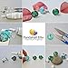 PH PandaHall About 70 Pcs Half Round Flat Back Clear Glass Dome Tile Cabochon Diameter 16mm for Photo Pendant Craft Jewelry Making