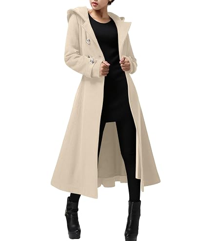 Amazon.com: QZUnique Long Trench Pea Coat for Women - Winter