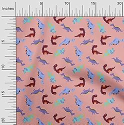 oneOone Cotton Poplin Light Pink Fabric Colorful