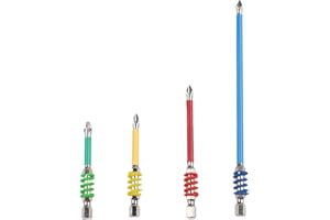Spring Loaded Cross Head Electric Screwdriver Bit Set with Anti Slip Grip, Carbide Tips for Reliable Use with Various Screwdr