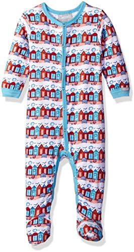 Coccoli Baby Footie, Beach Hut Print, 1m