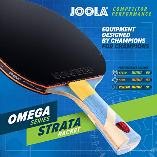 JOOLA Omega Strata Table Tennis Racket with Flared Handle