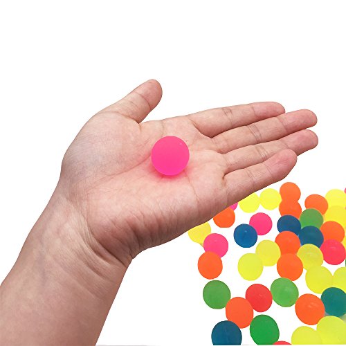 Mydio 100 Pack 0.8 Inch Bouncy Balls,Assorted Color,Solid Color High Bouncing Balls for Kids Playtime and Prizes