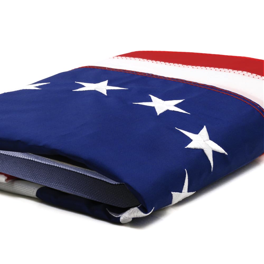 Anley EverStrong Series Betsy Ross Flag 3x5 Foot Heavy Duty Nylon - Embroidered Stars and Sewn Stripes - 4 Rows of Lock Stitching - US Historic Patriotic Banner Flags with Brass Grommets 3 X 5 Ft